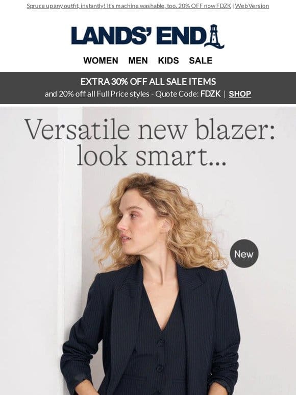 Meet our casual-smart new blazer