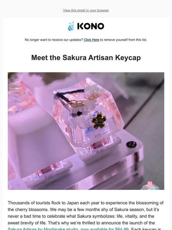 Meet the Sakura Artisan Keycap