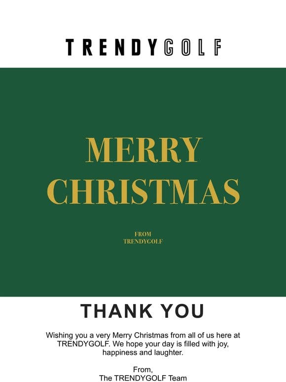 Merry Christmas from TRENDYGOLF