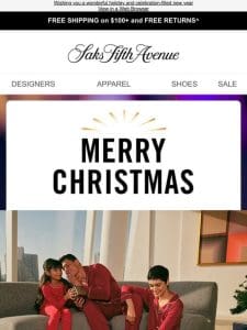 Merry Christmas， from all of us at Saks