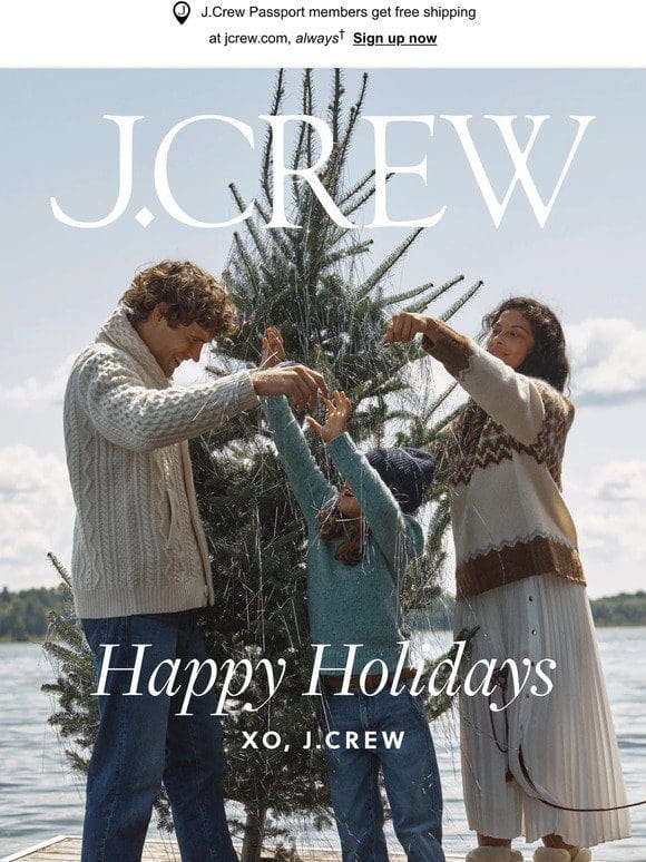Merry & happy everything， from J.Crew