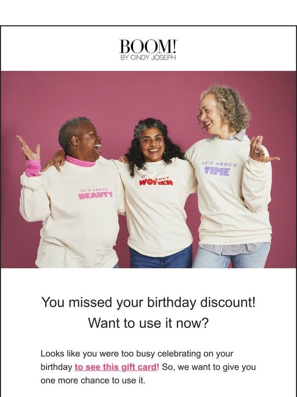 Missed this birthday discount? (Use it now!)