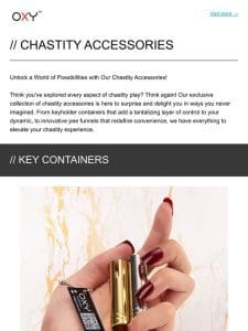 Must have chastity accessories you didn’t know about