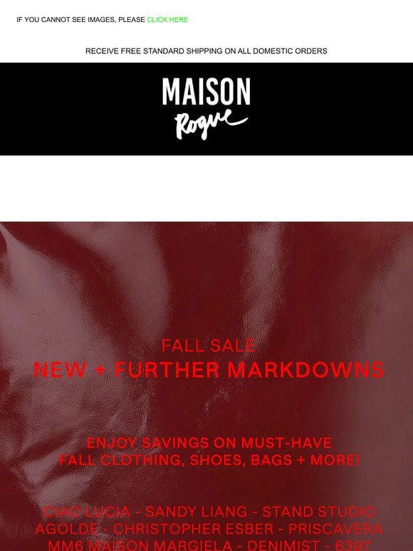 NEW + FURTHER MARKDOWNS✨