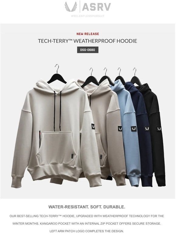NEW HOODIE // The Tech-Terry™ Weatherproof Hoodie