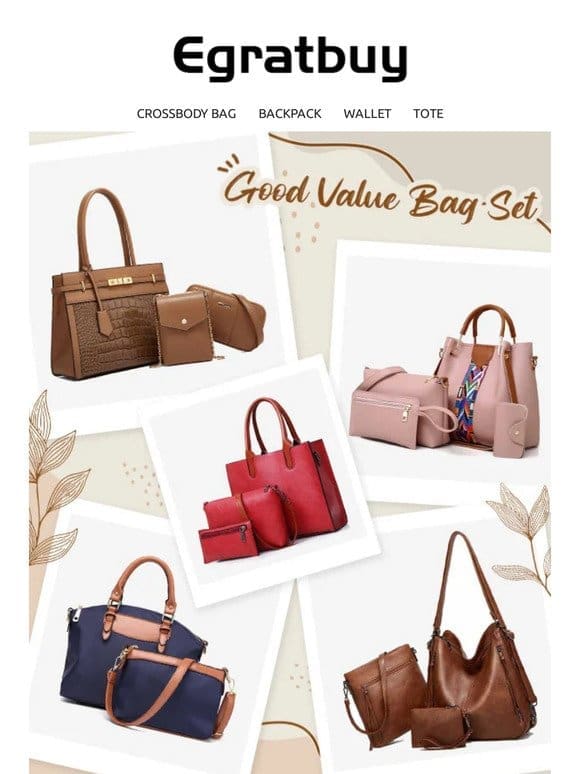 NEW IN: Good Value Bag Set