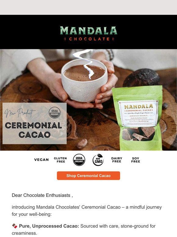 NEW – Introducing Our Ceremonial Cacao: Elevate Your Soul’s Journey