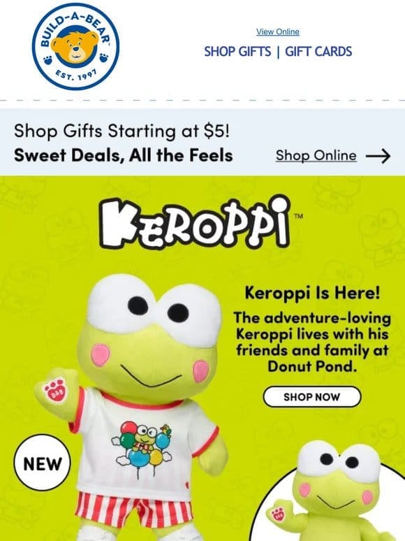 NEW Keroppi Plush Now Online!