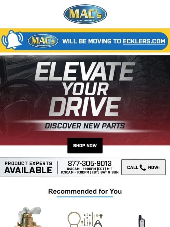 NEW Parts to Elevate Your Drive