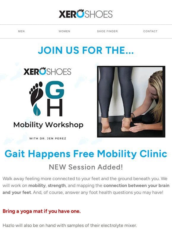 NEW Session Added – Join Us for a Free Mobility Clinic