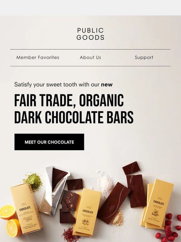 NEW chocolate bars at Public Goods