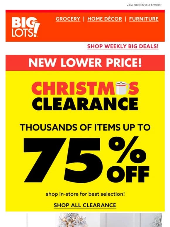 NEW lower price on Christmas Clearance!