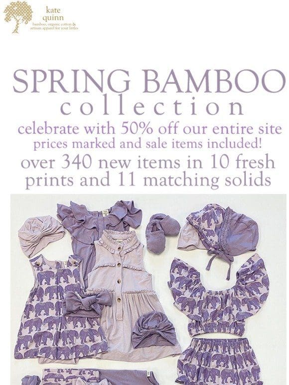 NEW spring BAMBOO collection launch | 50% off!