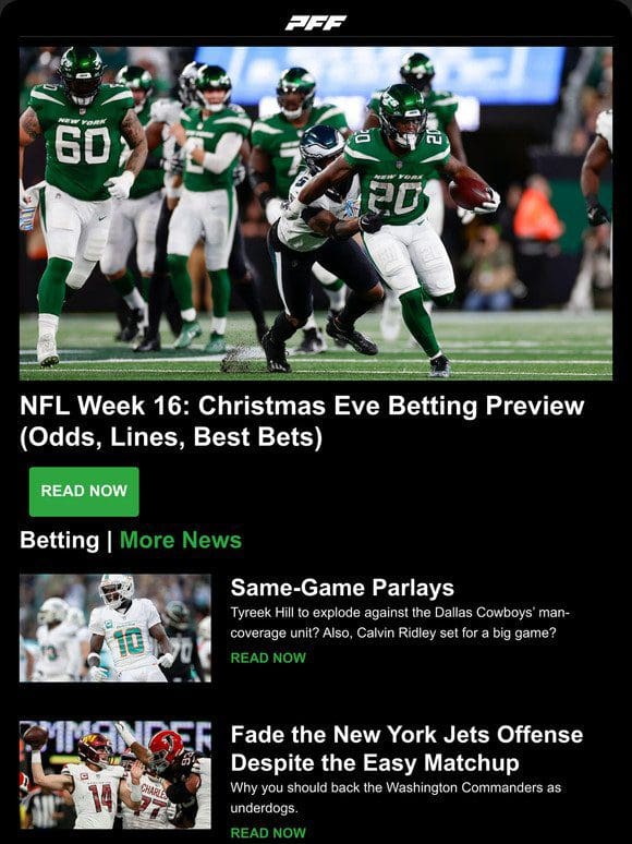 NFL Christmas Eve Betting Preview， Fantasy Positional Rankings， Matchup Charts and Injury Roundup