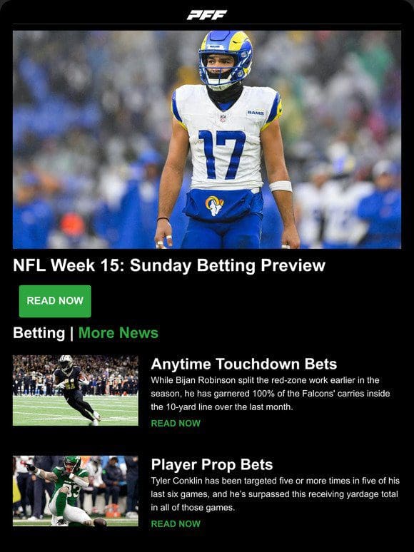 NFL Sunday Betting Preview， Fantasy Start/Sit and DFS Plays