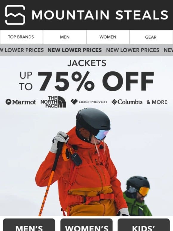 NYE Special: 75% off Jackets