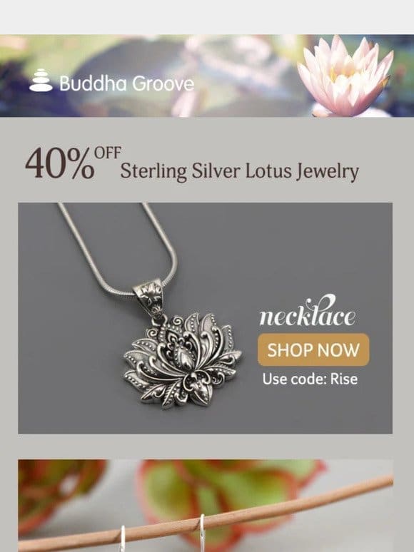 New Arrivals: Lotus Necklace， Earrings， Ring