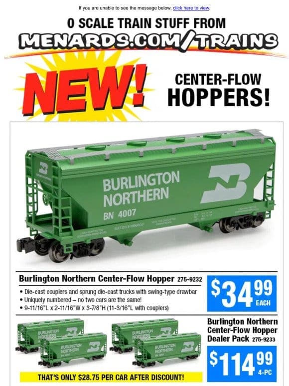 New! Burlington Northern Hopper!