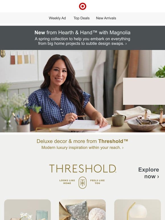 New! Hearth & Hand with Magnolia spring collection.