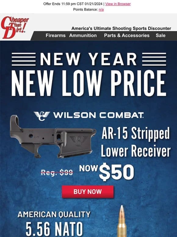 New Lower Prices for 2024 Including $50 Lowers