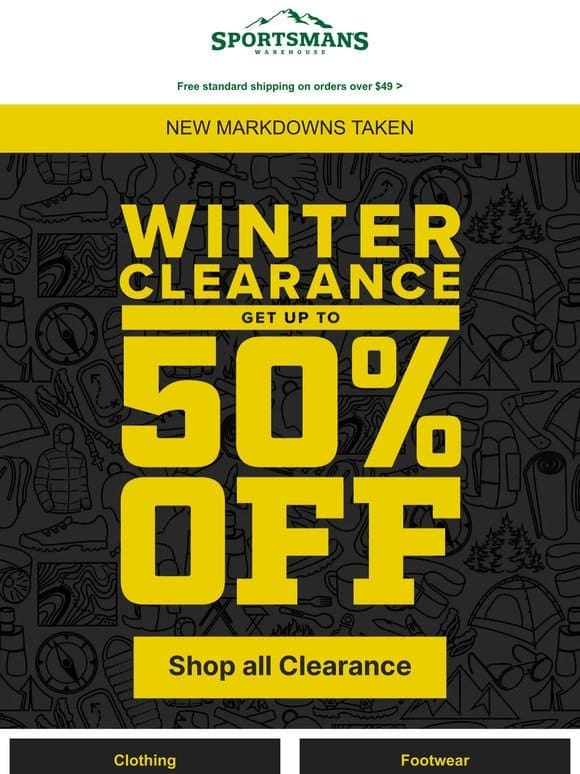 New Markdowns   Save Up To 50% on Winter Clearance
