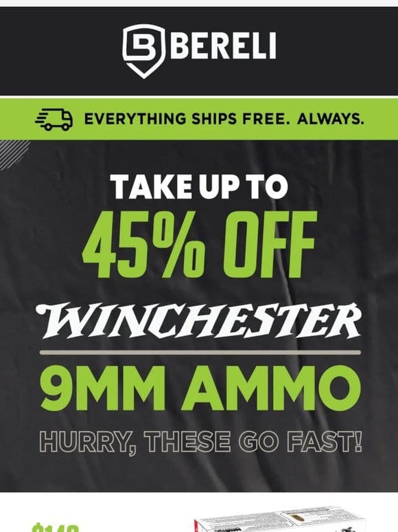 New Markdowns! Winchester 9mm Ammo On Sale Now