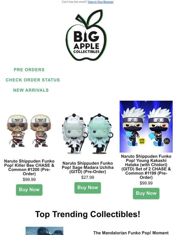 New Naruto Exclusives Now Available for Pre-Order