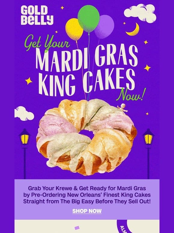 New Orleans King Cakes – FREE SHIPPING!