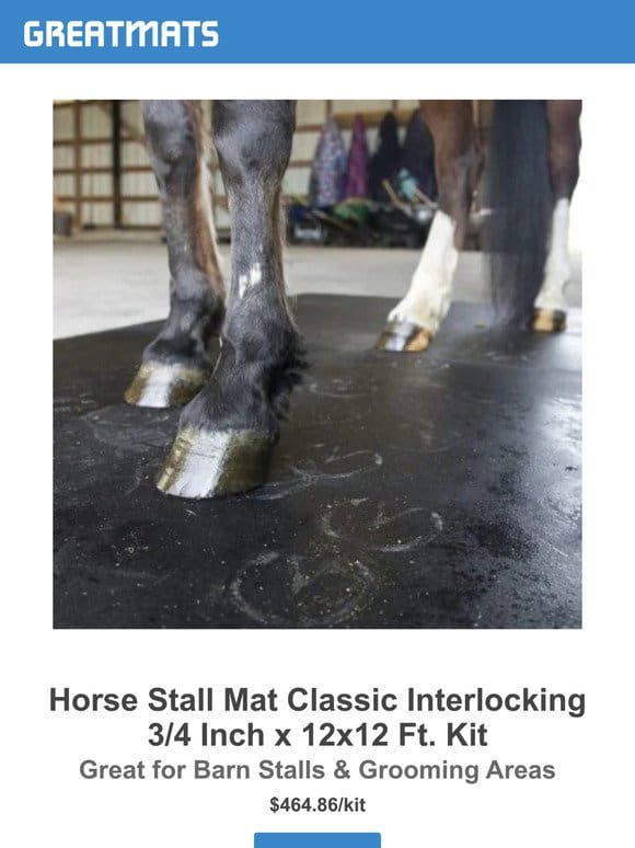 New Product Alert: Classic Horse Stall Mats