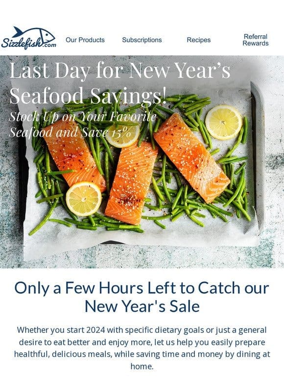 New Year’s Seafood Savings End Tonight!