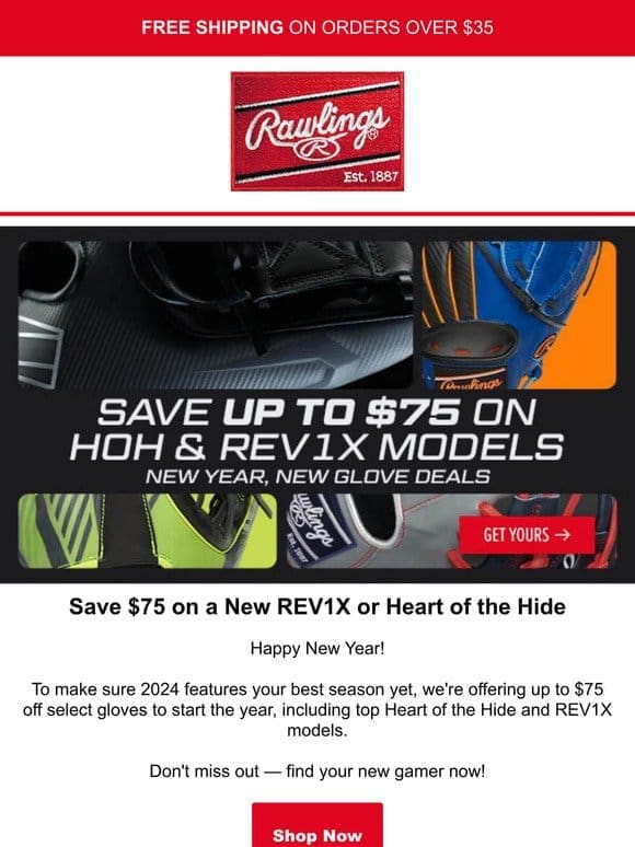 New Year， New Gear: Save up to $75 on REV1X & Heart of the Hide