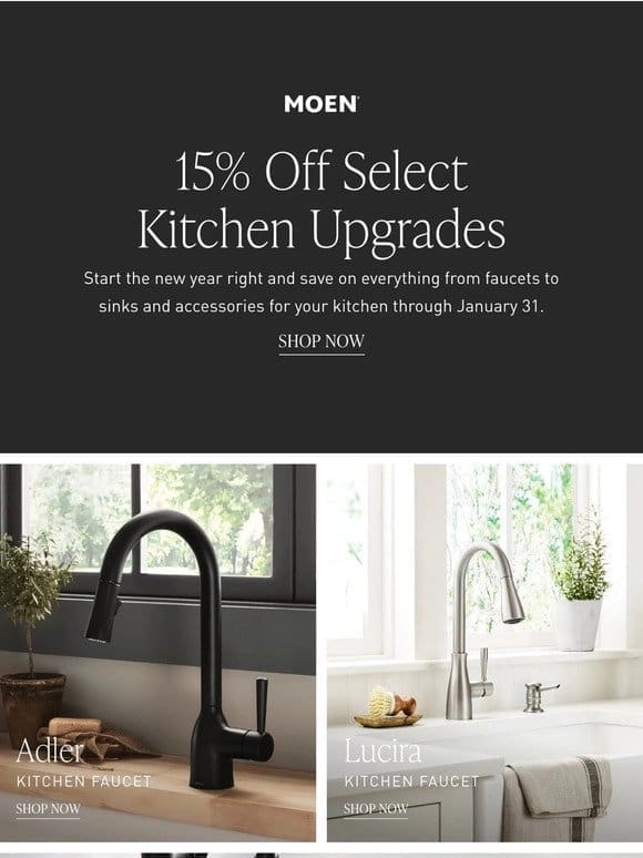 New Year， New Kitchen with 15% off.