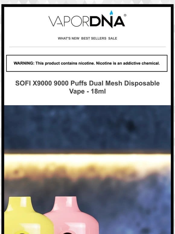 New and Trendy! SOFI 9000 Dual Mesh Coils system Disposables!