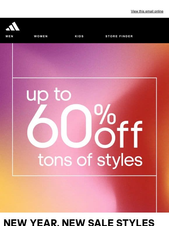 New sale styles up to 60% off