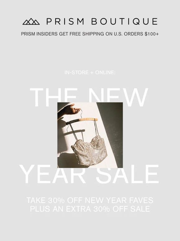 New year = 30% off!