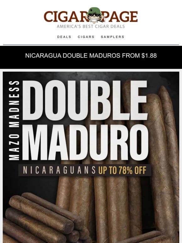 Nicaraguan Double Maduros from $1.88