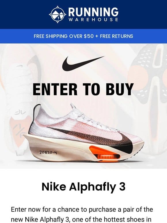 Nike Alphafly 3 Contest – Enter for a Chance to Buy