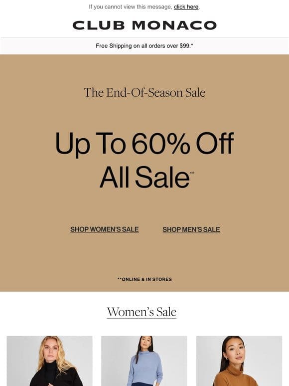 Now Up To 60% Off All Sale