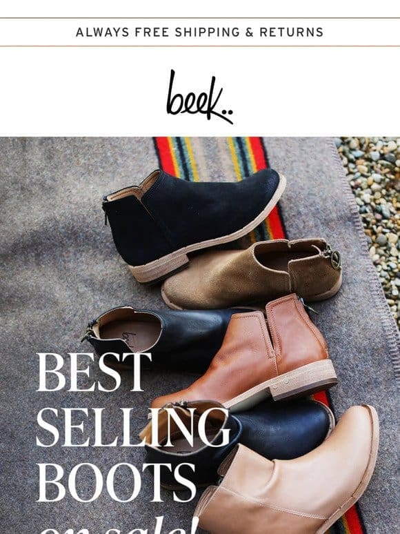 ON SALE NOW: boots， booties . . .