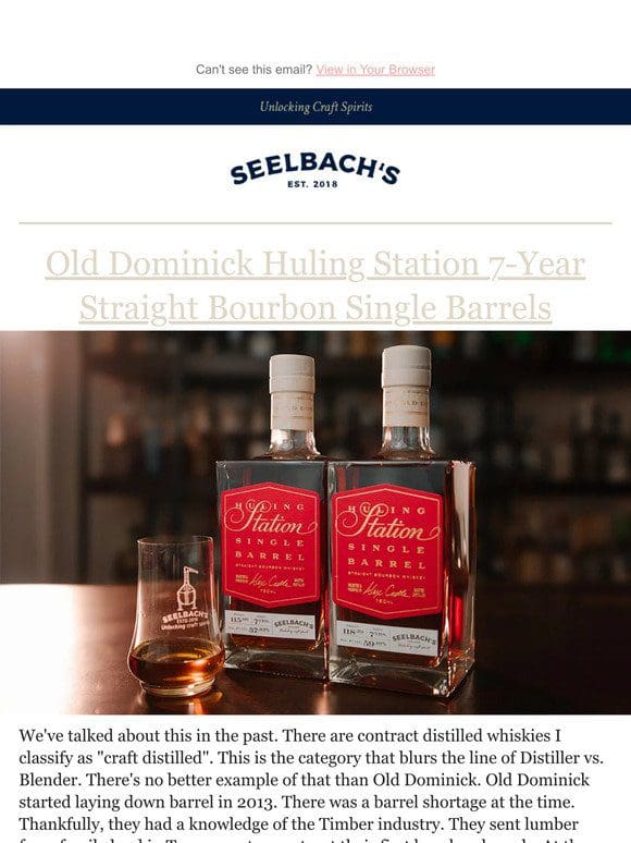 Old Dominick Huling Station 7-Year Single Barrels