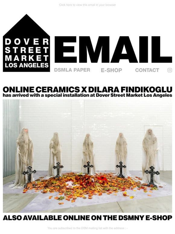 Online Ceramics x Dilara Findikoglu has arrived with a special installation at Dover Street Market Los Angeles