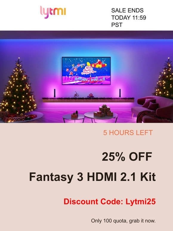 Only 5 Hours Left， 25% OFF Lytmi Fantasy 3 Kit.