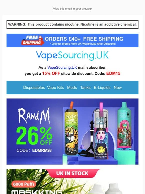 Only £7.49 For The 6000 Puffs Disposable