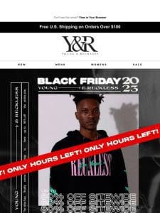 Only hours left for our Black Friday Sale