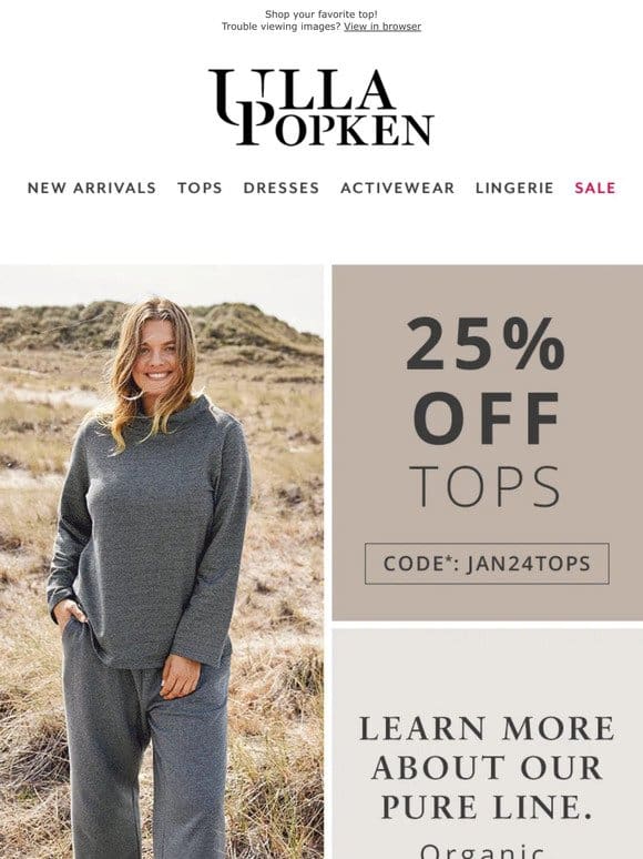 Only one day left for 25% off TOPS!