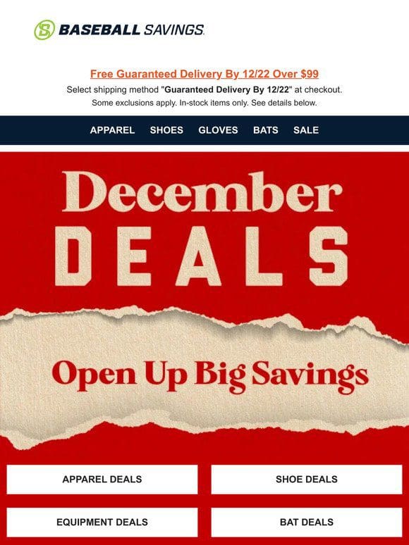 Open Up Big Savings With Our December Deals