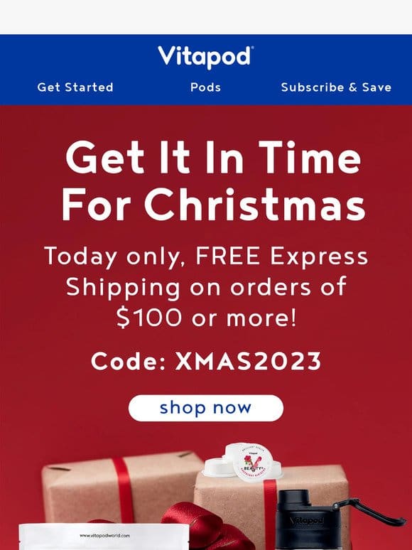 Order By Tonight For FREE Express Christmas Delivery