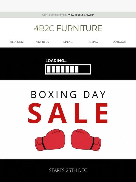 Our Boxing Day Sale Starts Soon!
