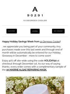 Our Holiday Week & December Giveaway