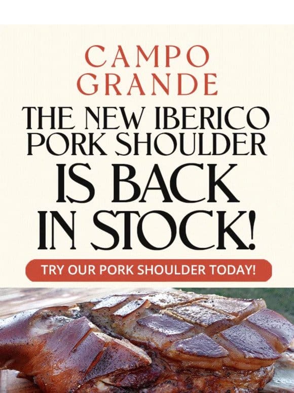 Our MASSIVE (17lb) Ibérico Pork Shoulder is back in stock!